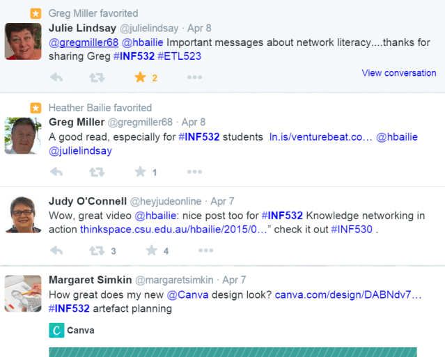 Tweeting connection April